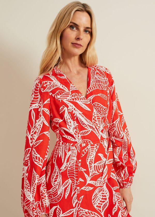 Phase Eight Charlotte Red Wrap Mini Dress