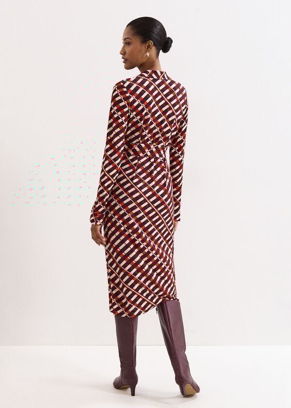 Phase Eight Check Midi Dress