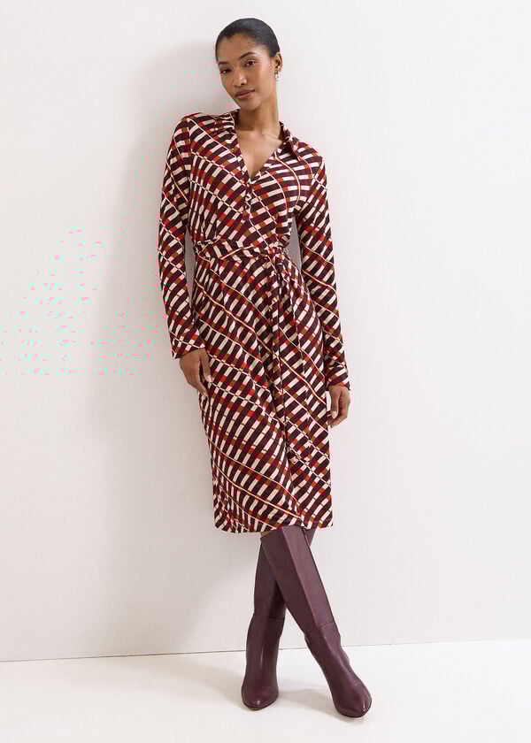 phase eight Check Midi Dress