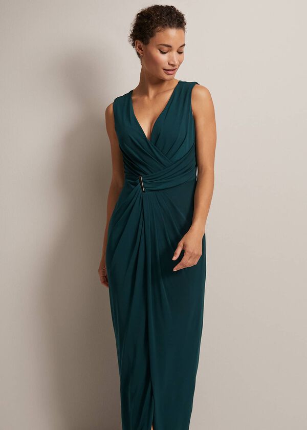 Phase Eight Christabel Dark Green Maxi Dress