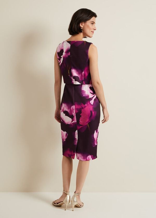 Phase Eight Christie Printed Scuba Midi Dress