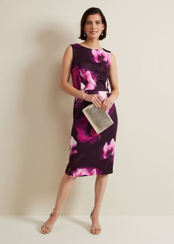 Phase Eight Christie Printed Scuba Midi Dress