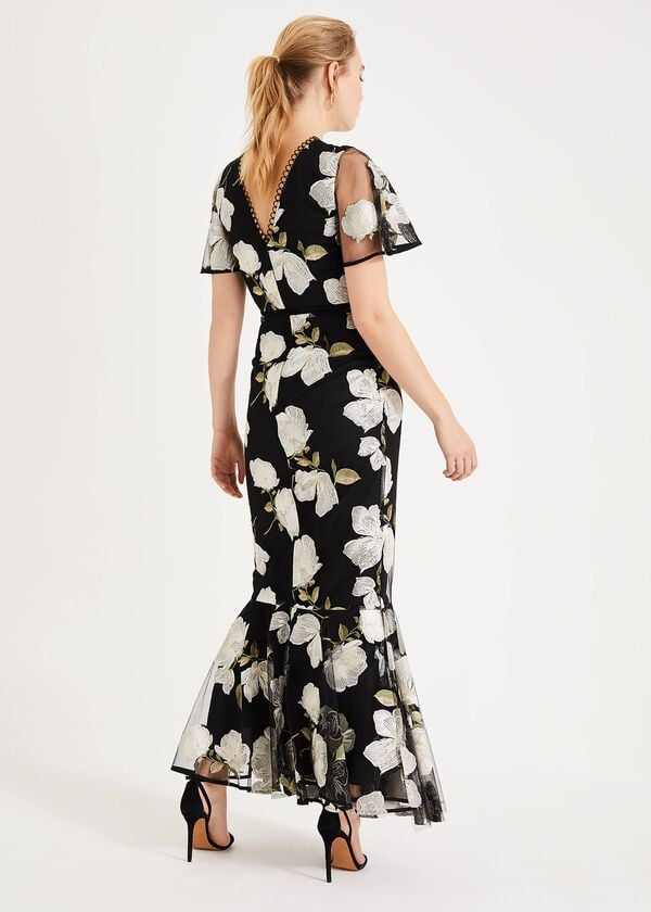 Phase Eight Christine Embroidered Maxi Dress
