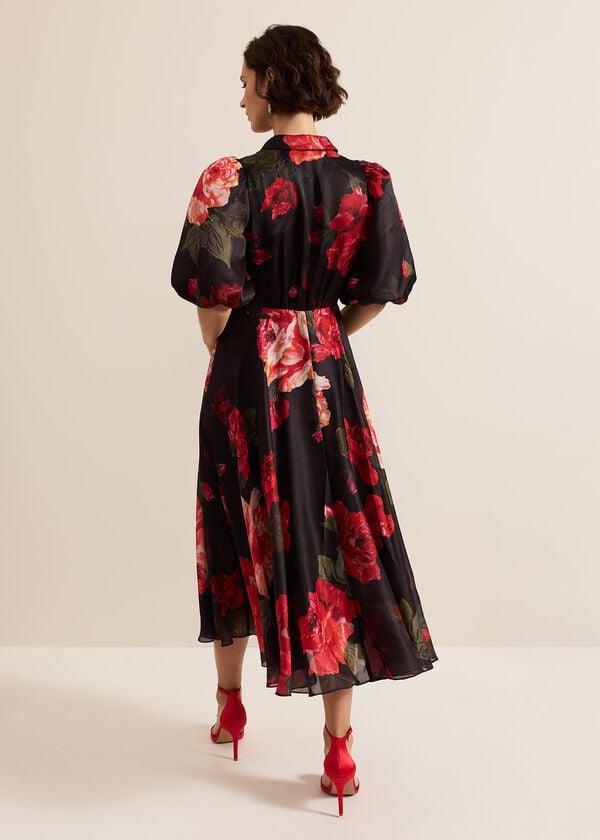 Phase Eight Cilla Floral Shirt Midi Dress