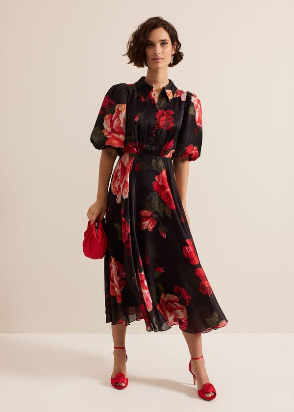 Phase Eight Cilla Floral Shirt Midi Dress