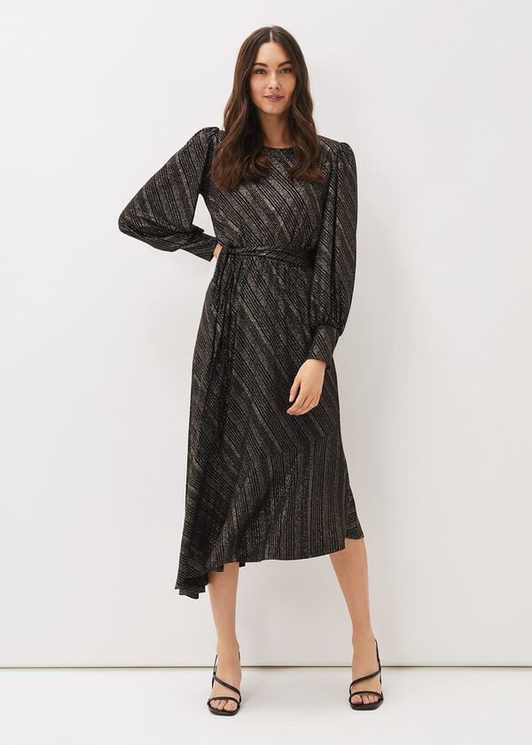 phase eight Clairette Asymmetric Sparkle Dress