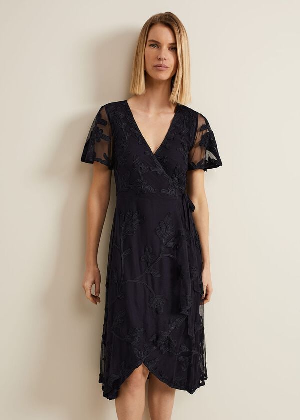 Phase Eight Clara Tapework Wrap Dress