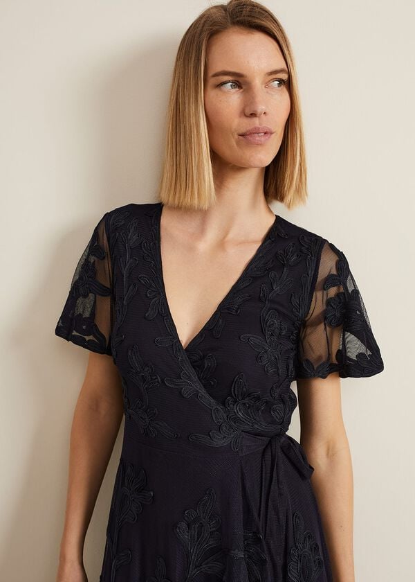 Phase Eight Clara Tapework Wrap Dress