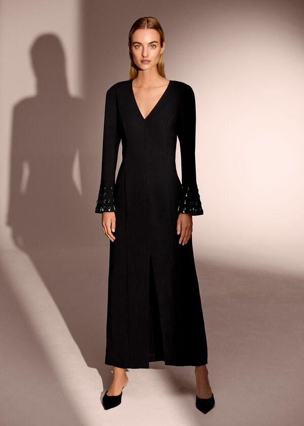 phase eight Claria Black Jewelled Maxi Dress