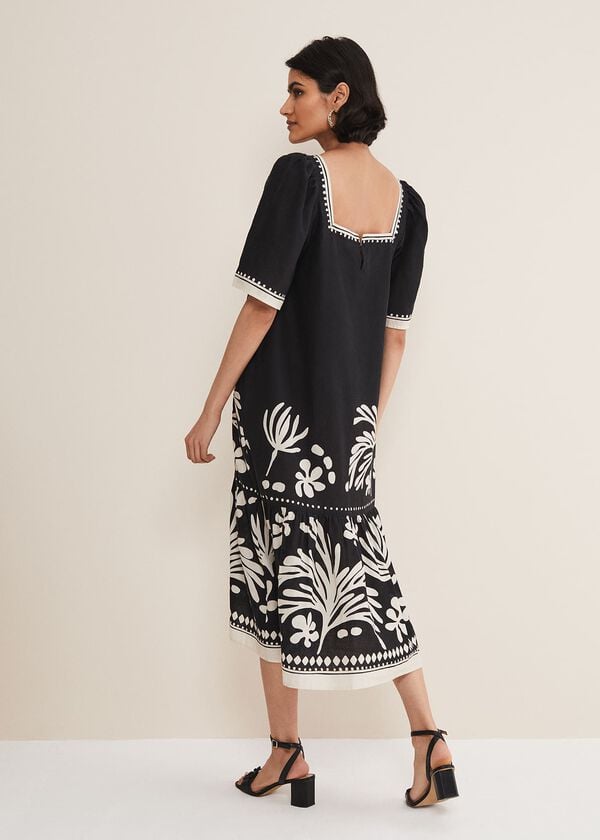 Phase Eight Claria Linen Midi Dress