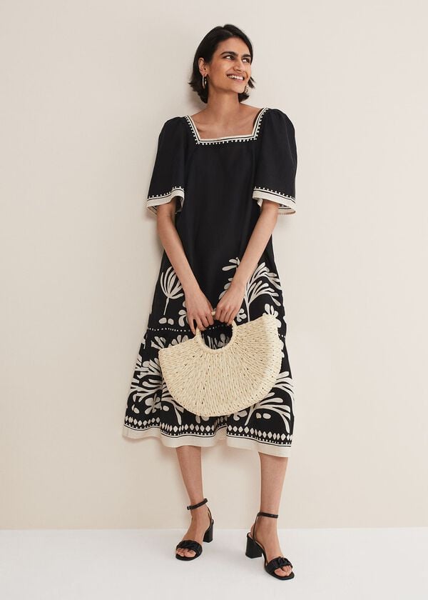 Phase Eight Claria Linen Midi Dress