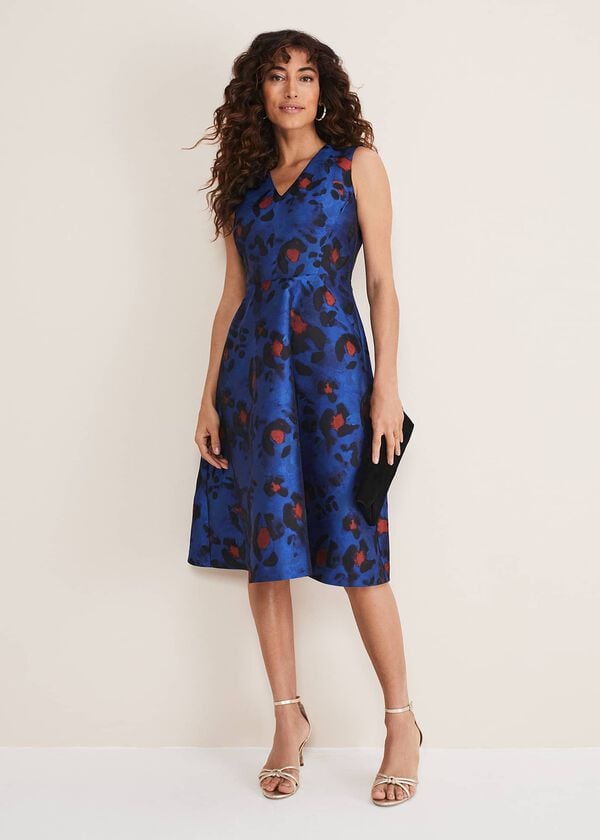 Phase Eight Clarisse Print Jacquard Dress