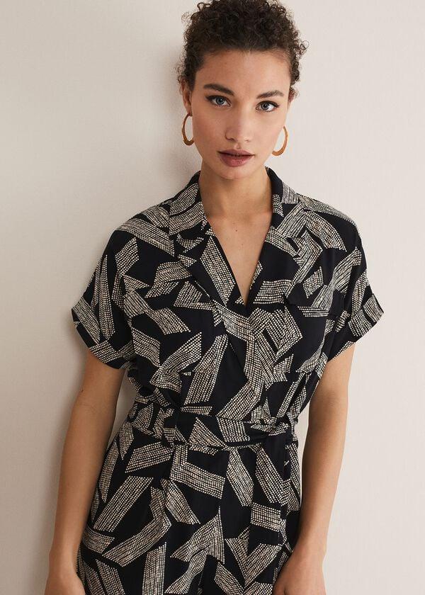 Phase Eight Constance Abstract Wide Leg Jumpsuit