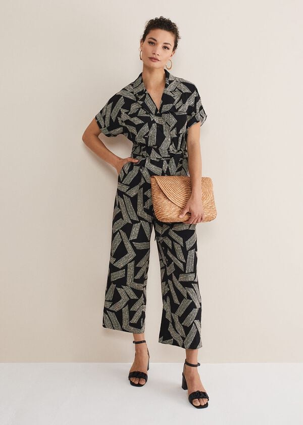 phase eight Constance Abstract Wide Leg Jumpsuit