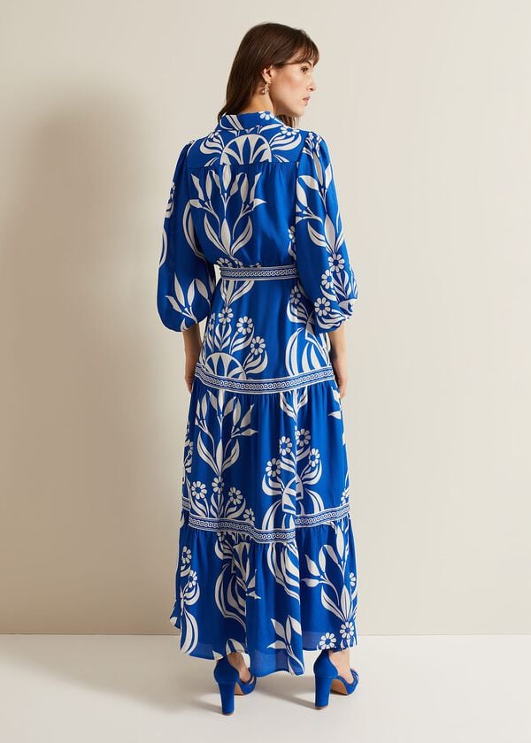 Phase Eight Coralie Print Shirt Midaxi Dress