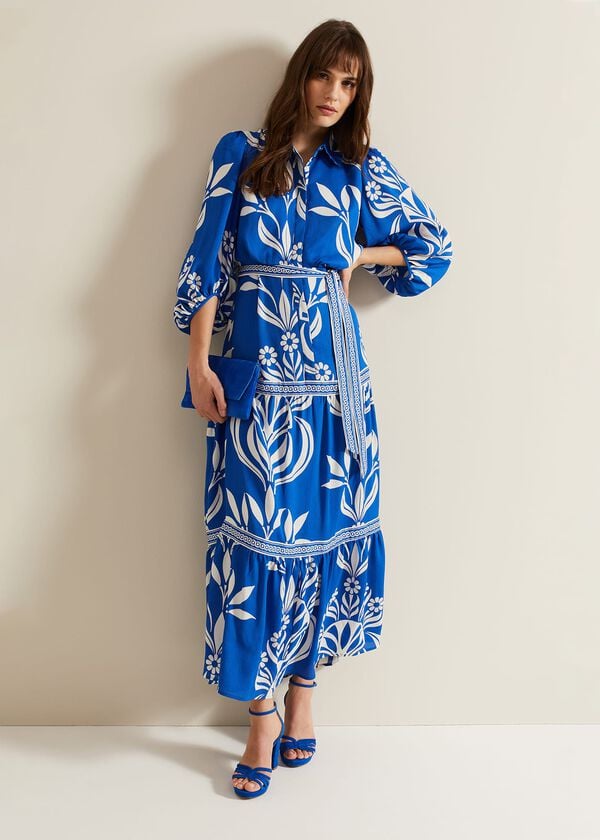 phase eight Coralie Print Shirt Midaxi Dress
