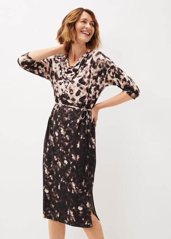 Phase Eight Corrie Abstract Spot Print Dress