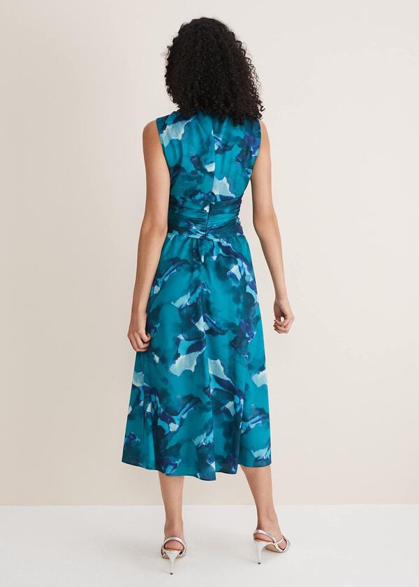 Phase Eight Corrin Butterfly Print Midi Dress