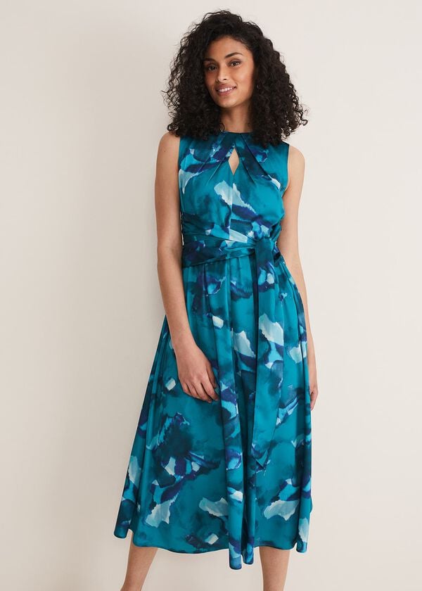Phase Eight Corrin Butterfly Print Midi Dress