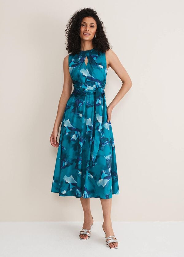 phase eight Corrin Butterfly Print Midi Dress