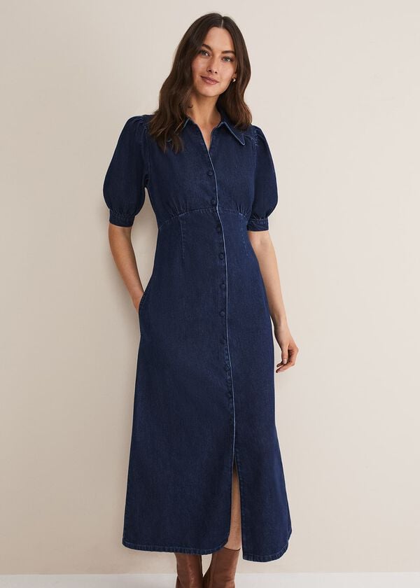 Phase Eight Cosette Denim Midaxi Dress