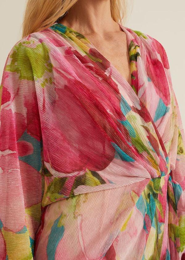 Phase Eight Cosmina Pleat Shimmer Maxi Dress