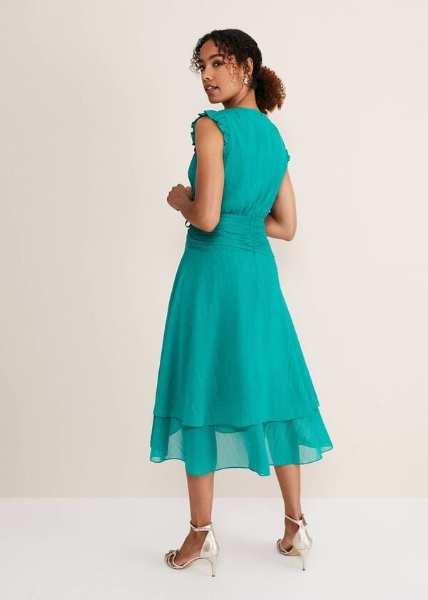 Phase Eight Cressinda Ruched Midi Dress