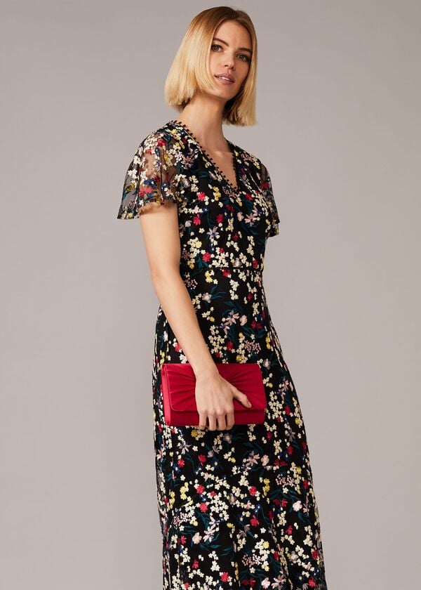 Phase Eight Daiva Embroidered Fishtail Dress