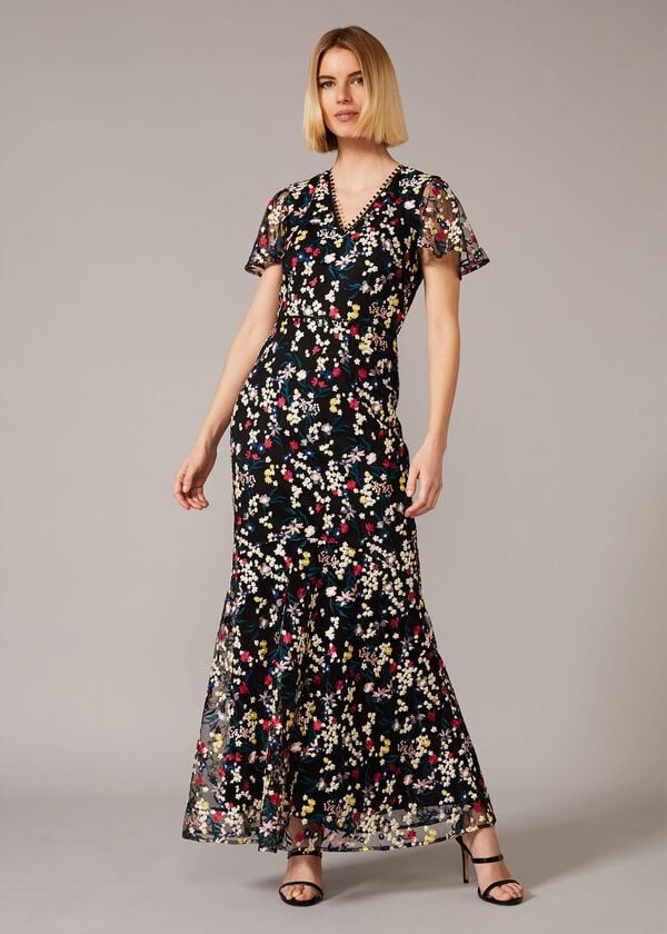 phase eight Daiva Embroidered Fishtail Dress
