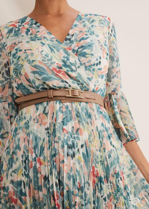 Phase Eight Dani Floral Pleated Midi Dress