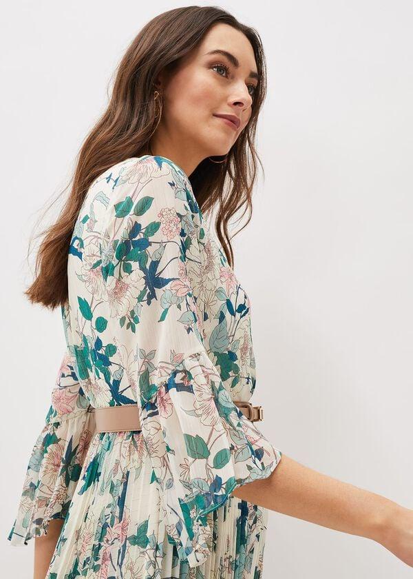 Phase Eight Dani Floral Pleated Midi Dress