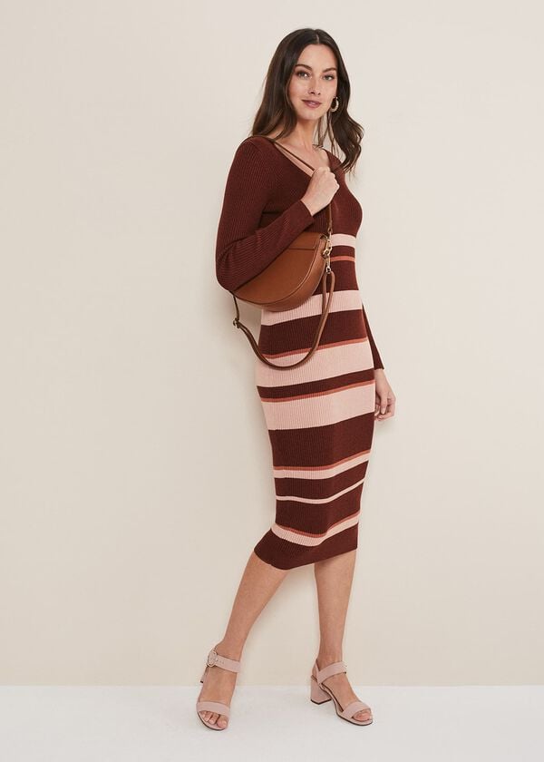 Phase Eight Dani Striped Midi Dress