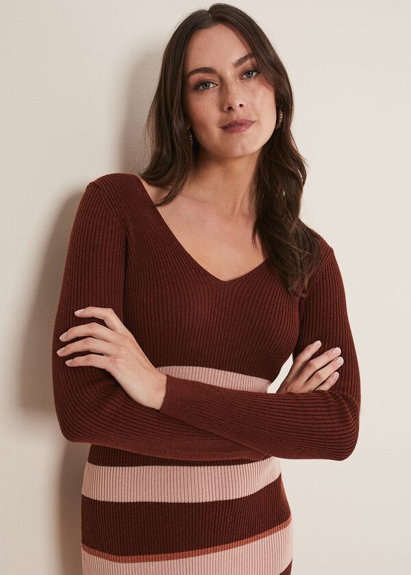 Phase Eight Dani Striped Midi Dress