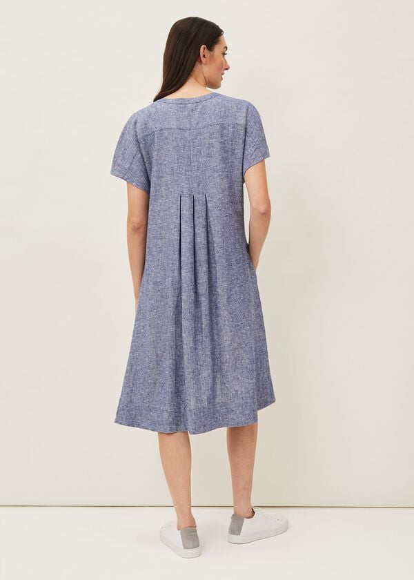 Phase Eight Danica Linen Swing Dress