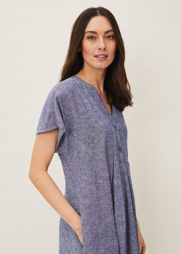 Phase Eight Danica Linen Swing Dress