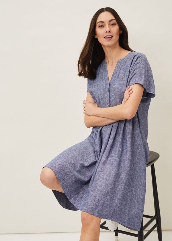 phase eight Danica Linen Swing Dress