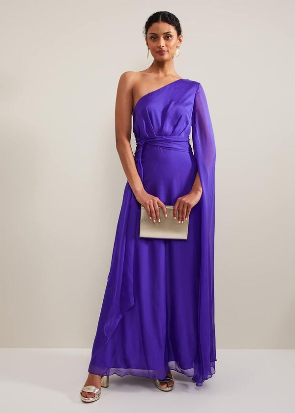 phase eight Darby Silk One Shoulder Maxi Dress