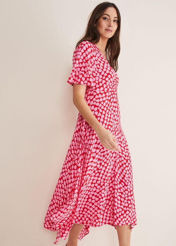 Phase Eight Darcie Heart Midi Dress