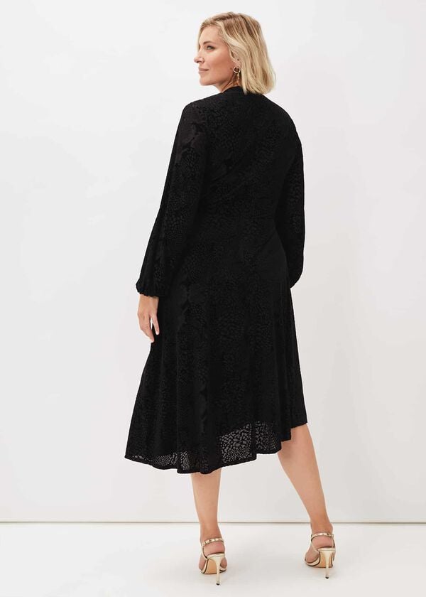 Phase Eight Devore Tie Asymmetric Dress