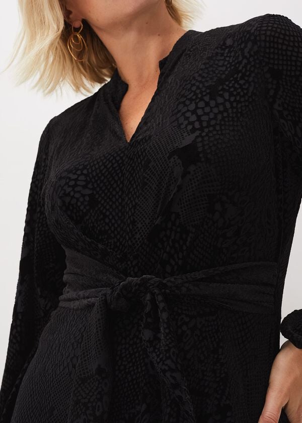 Phase Eight Devore Tie Asymmetric Dress