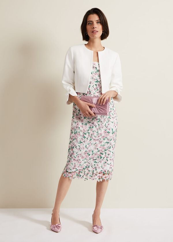 Phase Eight Diana Floral Lace Midi Dress