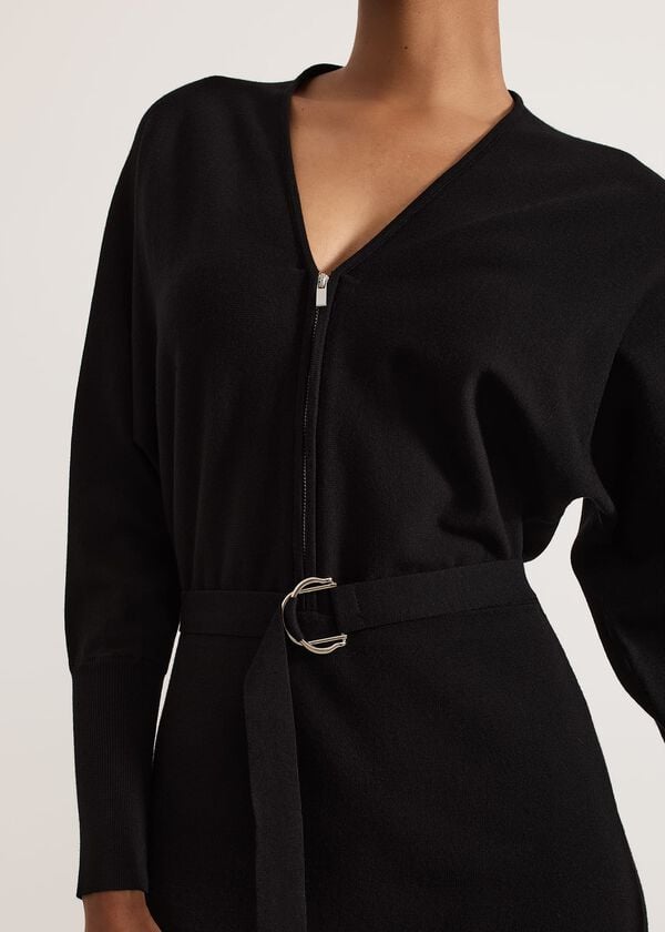 Phase Eight Dixie Batwing Zip Belted Dress