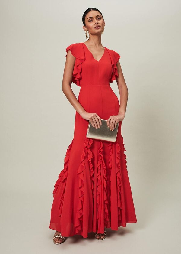 phase eight Donatella Ruffle Maxi Dress