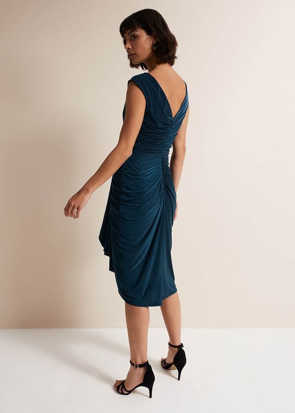 Phase Eight Donna Teal Bodycon Midi Dress