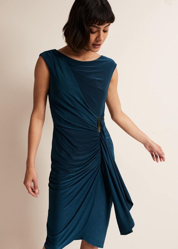 phase eight Donna Teal Bodycon Midi Dress