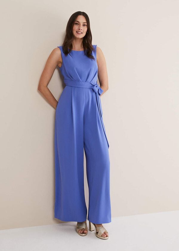 phase eight Elaina Blue Wide Leg Jumpsuit