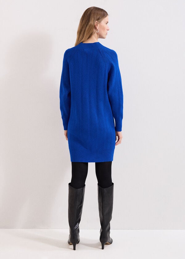 Phase Eight Eleana Blue Knit Dress