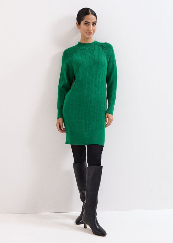 Phase Eight Eleana Green Knit Dress