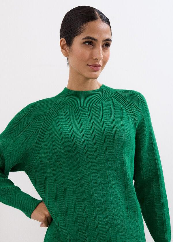 Phase Eight Eleana Green Knit Dress