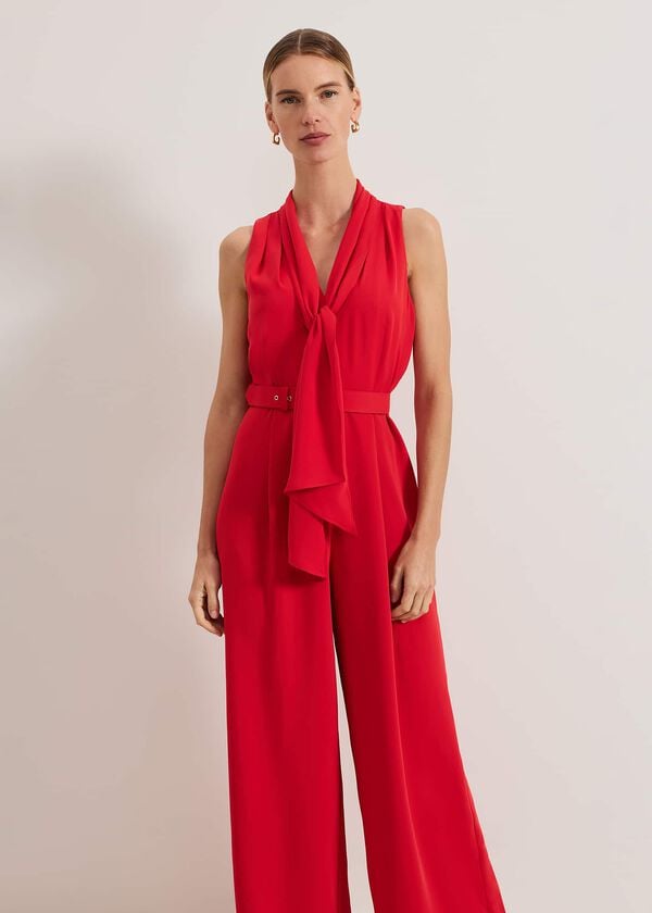 Phase Eight Elika Red Jumpsuit
